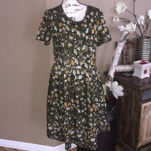 NEW LulaRoe Amelia dress size 2XL greens pockets